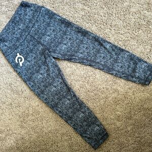 Peloton blue small cropped leggings, size small